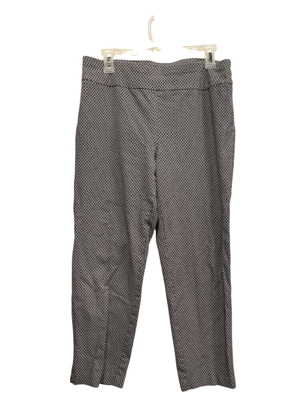 Chico's navy & white pattern Fabulously Slimming ankle Pants. Size M/Chico 1.5